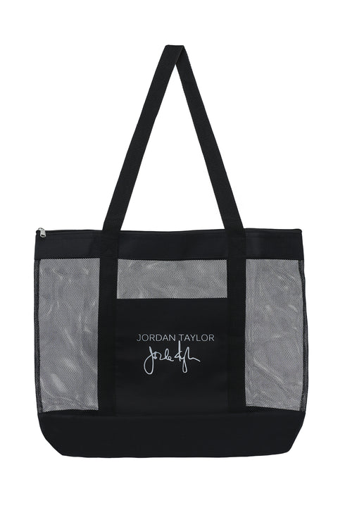 LOGO TOTE BAG WITH ZIPPER - LIGHTWEIGHT MESH