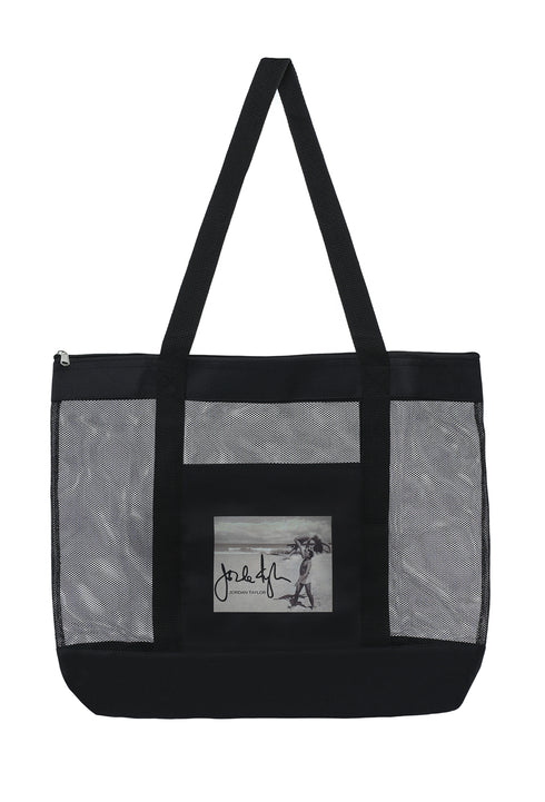LOGO TOTE BAG WITH ZIPPER - LIGHTWEIGHT MESH