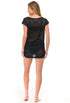 BOATNECK DRESS WITH SIDE SHIRRING BEACHWEAR - GOFRET