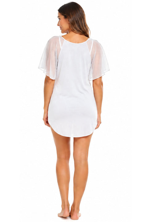 MESH DOLMAN SLEEVE BEACHWEAR TUNIC COVER-UP - MCO