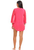 MESH SLEEVE V NECK BEACH COVER UP TUNIC - MCO