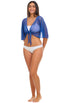 TIE-FRONT SHORT MESH BEACH TOP - MCO