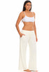 DRAWSTRING PULL ON BEACHWEAR PANT WITH POCKETS - PUCKERY