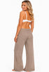 DRAWSTRING PULL ON BEACHWEAR PANT WITH POCKETS - PUCKERY