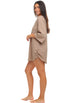 V NECK BEACH COVER UP TUNIC WITH TIE SIDE - PUCKERY