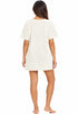 V NECK BEACH COVER UP SHORT SLEEVE TUNIC WITH POCKETS - PUCKERY