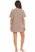V NECK BEACH COVER UP SHORT SLEEVE TUNIC WITH POCKETS - PUCKERY
