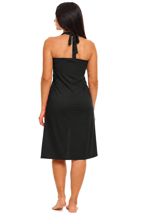 LONG DRESS BEACHWEAR WITH RING DETAIL - RNG