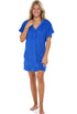BUTTON FRONT TUNIC W/ SEAM POCKETS - TERRY