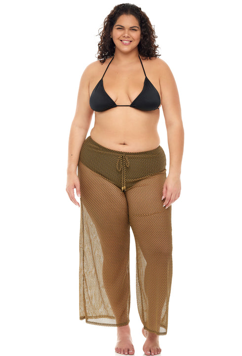 PULL ON PANT WITH MOCK DRAWSTRING - BONDI - PLUS SIZE
