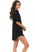 V-NECK BATWING SLEEVE WITH BACK DETAIL TUNIC - CUT OUT