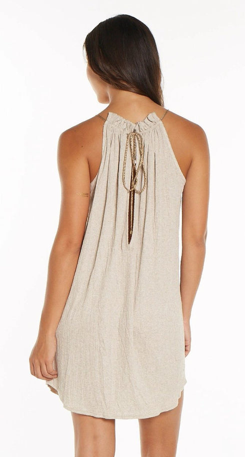 HALTER DRESS WITH KEYHOLE BACK - CORBEL