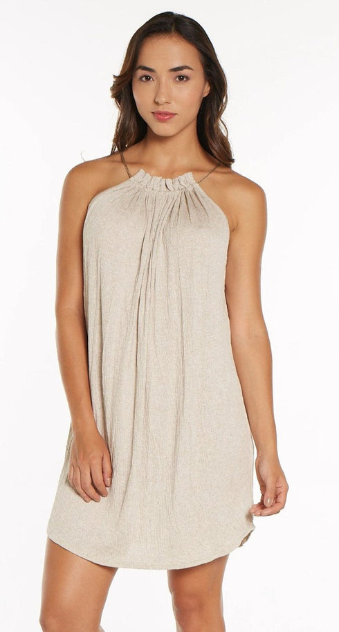 HALTER DRESS WITH KEYHOLE BACK - CORBEL
