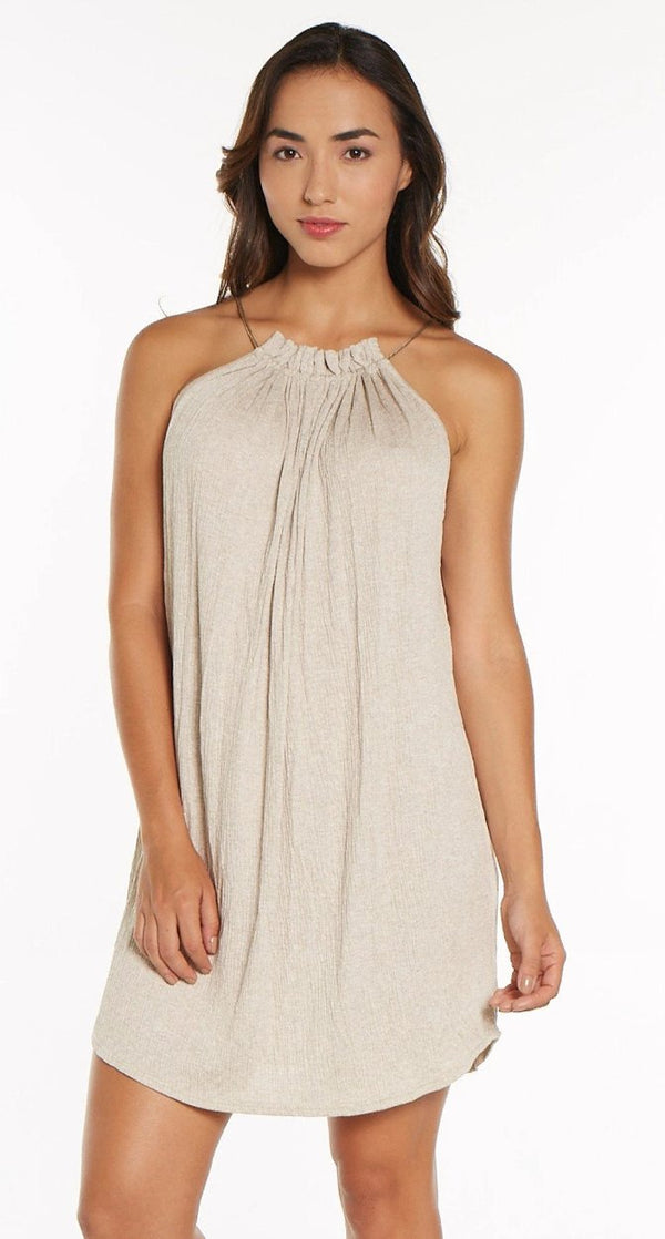 HALTER DRESS WITH KEYHOLE BACK - CORBEL