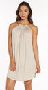 HALTER DRESS WITH KEYHOLE BACK - CORBEL