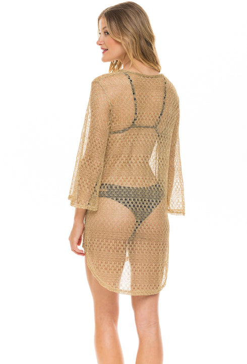 V-NECK BELL SLEEVE TUNIC - ELANUR