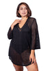 V-NECK BELL SLEEVE TUNIC - GOFRET - PLUS SIZE