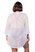 V-NECK BELL SLEEVE TUNIC - GOFRET - PLUS SIZE