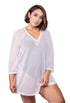 V-NECK BELL SLEEVE TUNIC - GOFRET - PLUS SIZE