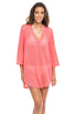 V-NECK BELL SLEEVE TUNIC - GOFRET