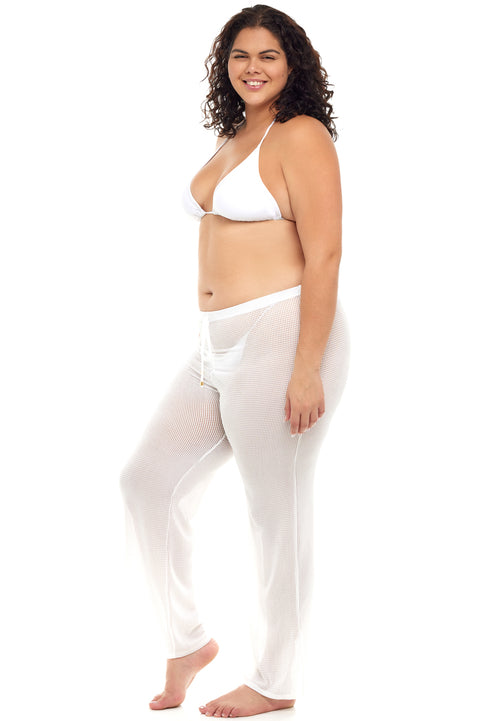 PULL ON PANT WITH SIDE SLIT - GOFRET - PLUS SIZE