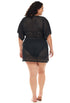 V-NECK SHORT SLEEVE TUNIC - GOFRET - PLUS SIZE