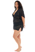 V-NECK SHORT SLEEVE TUNIC - GOFRET - PLUS SIZE