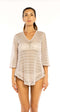 V-NECK BELL SLEEVE TUNIC - Jordan Taylor Beachwear