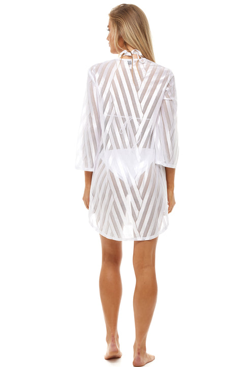 V-NECK BELL SLEEVE TUNIC - JQM