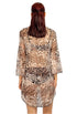 V-NECK BELL SLEEVE TUNIC - ANIMAL PRINT
