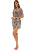 V-NECK KAFTAN - ANIMAL PRINT
