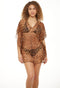 V-NECK KAFTAN - ANIMAL PRINT