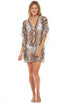V-NECK KAFTAN - ANIMAL PRINT