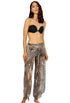 HAREM PANT WITH TIE BELT - ANIMAL PRINT