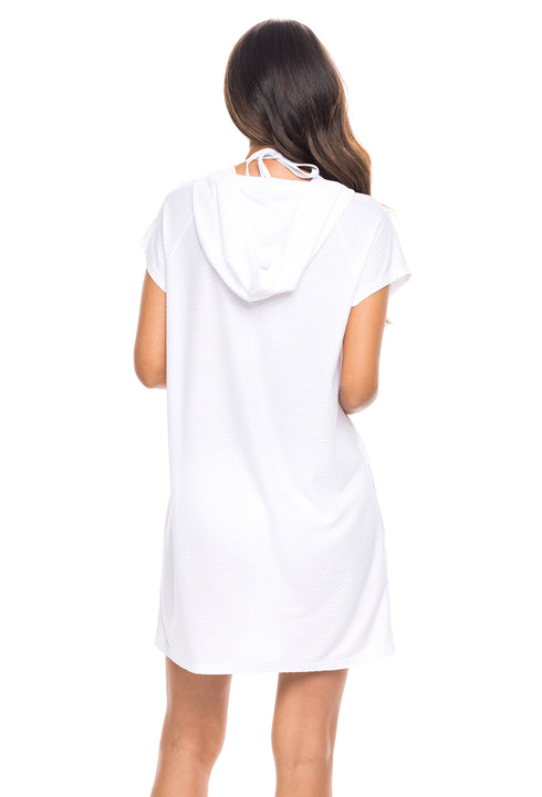 RAGLAN SLEEVE ZIP-UP HOODIE DRESS