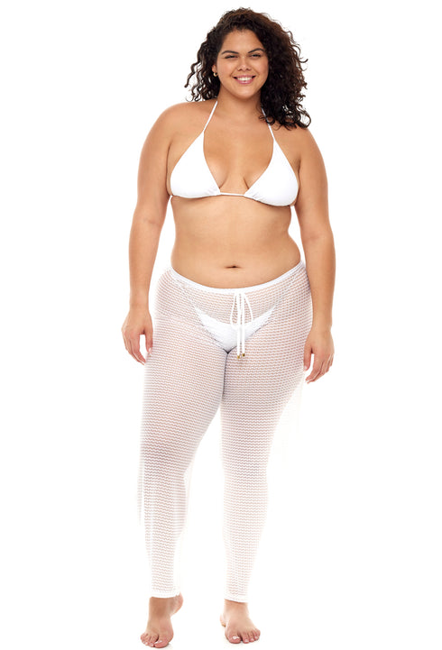 PULL ON PANT WITH MOCK DRAWSTRING - NAC - PLUS SIZE