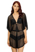 DEEP V-NECK BATWING SLEEVE ROMPER - NAC