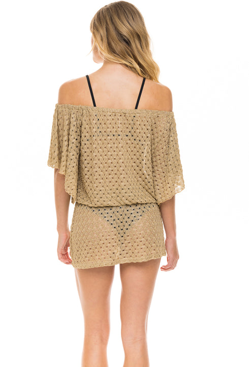 BATWING DRESS - PYRITE SUN