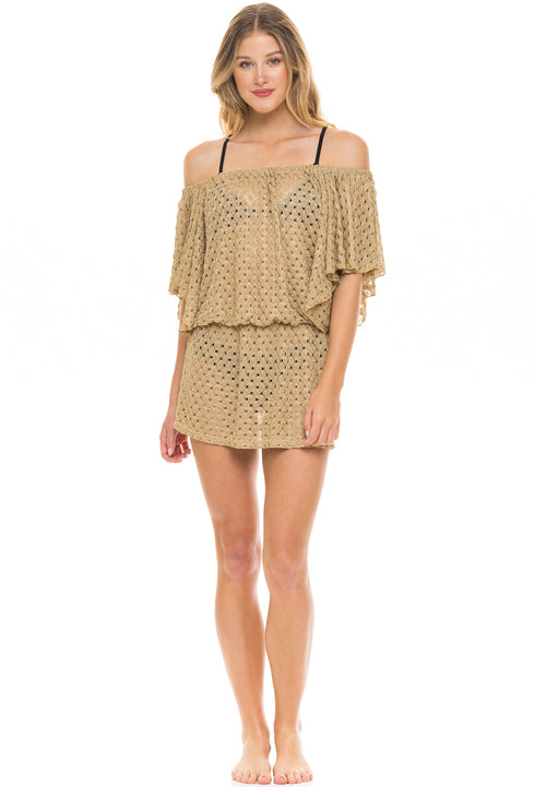 BATWING DRESS - PYRITE SUN