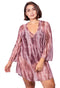 V-NECK BELL SLEEVE TUNIC - TIE DYE