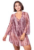 V-NECK BELL SLEEVE TUNIC - TIE DYE