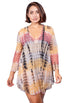 V-NECK BELL SLEEVE TUNIC - TIE DYE